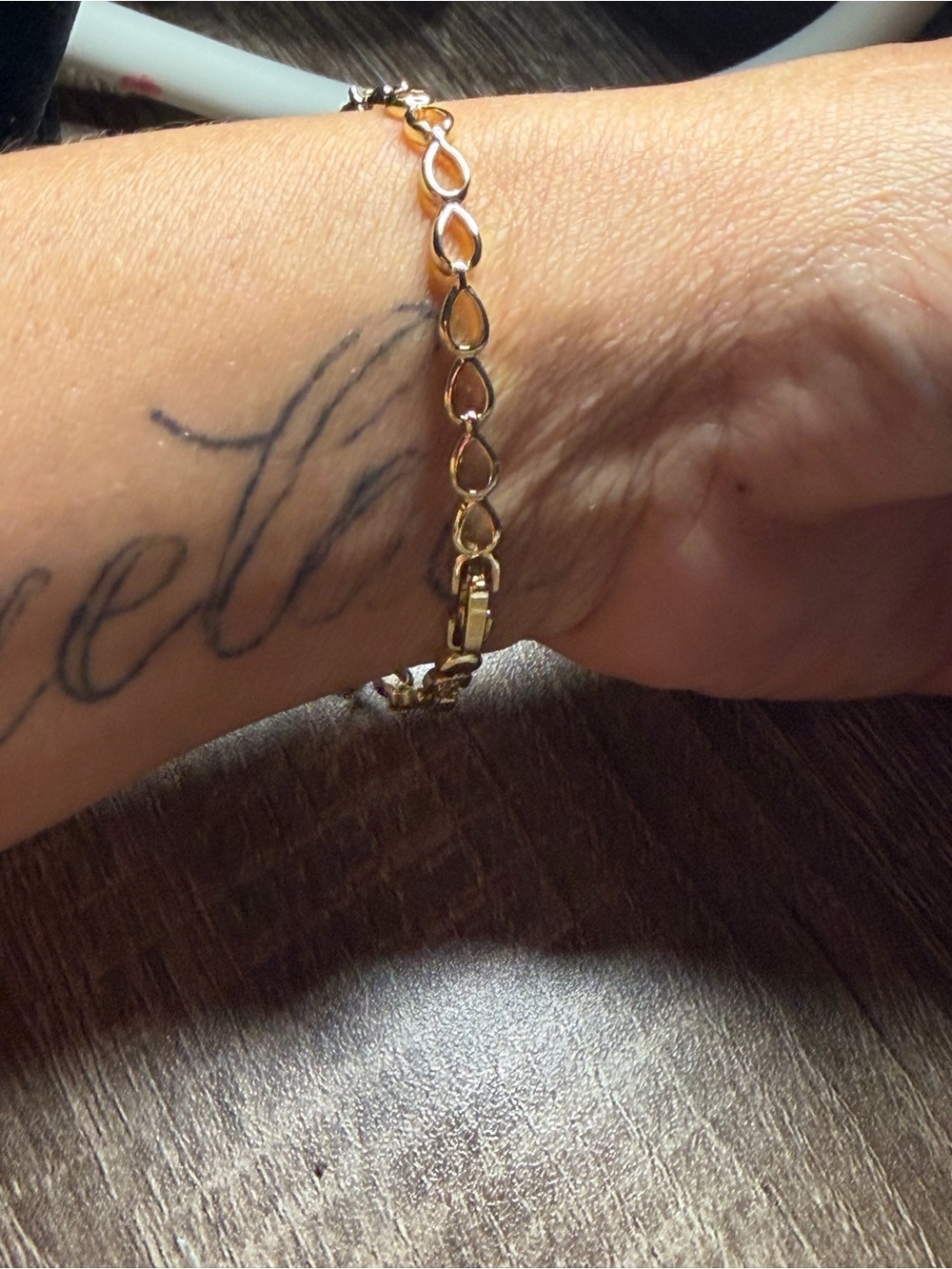 Gold-Filled Mixed-Cut Crystal Tennis Bracelet - Picture 4 of 4
